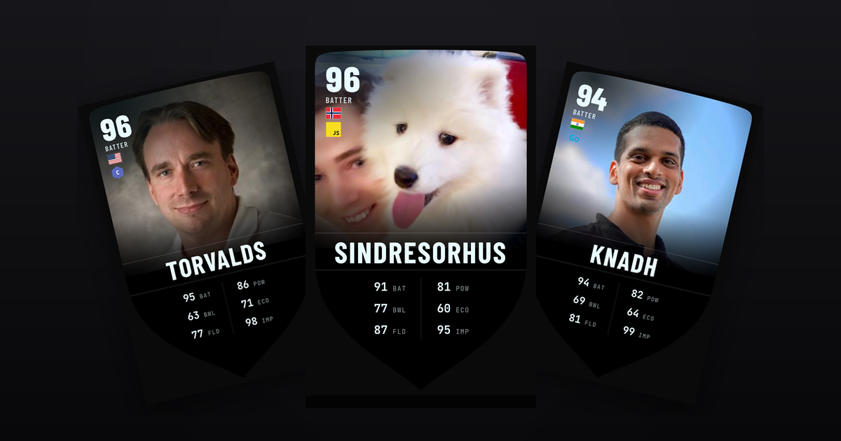 I turned GitHub profiles into cricket cards — and matched every dev to the real cricketer they'd b logo